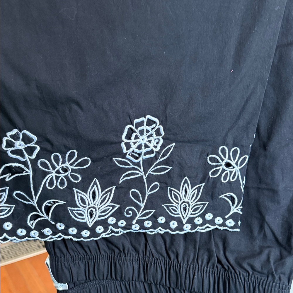 Chelsea Studio pull on crops embroidered hem.  So cute! Sz 28